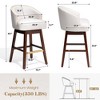 Crestlive Products 30 Inch Counter Height Bar Stools Set of 2 Kitchen Island Chairs with Back Tall Barstools Comfortable Swivel Chair - 2 of 4
