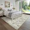 Washable Floral Runner Rug - Ultra-Soft Vintage Print Stain-Resistant Carpet Easy-Clean Distressed Floor Mat for Hallway Laundry Room Bedroom - 4 of 4