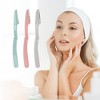 Unique Bargains Foldable Eyebrow Trimmer Kit 5.94"x0.51" Pink Blue 3 Pcs - 4 of 4