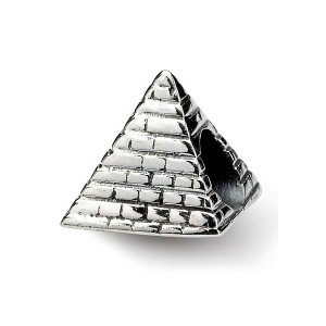 Black Bow Jewelry Sterling Silver Pyramid Bead Charm - 1 of 3