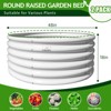 Cesicia 4x1.5ft White Round Galvanized Raised Garden Bed For Vegetables & Flowers - 4 of 4