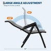 Folding Rattan Chaise Lounge Chair, Portable Outdoor Reclining Chair with Widened Armrest - 3 of 4