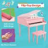 30 Key Kids Piano with Bench, Pink - 2 of 4