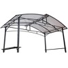 8x5ft Metal Grill Gazebo With Steel Hardtops Side Shelves Easy Assembly UV-Resistant Canopy BBQ Shelter For Outdoor - 2 of 4