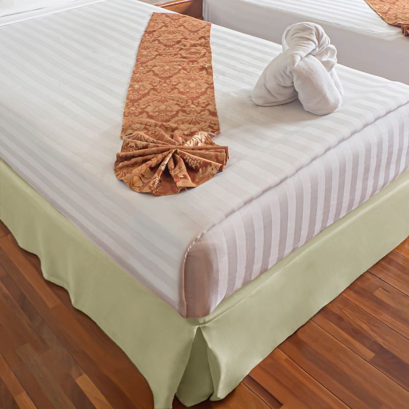 Wrinkle Resistant Microfiber Bed Skirt with 15 Inch Drop by Blue Nile Mills, 2 of 5