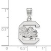 Black Bow Jewelry 10k White Gold South Carolina Gamecocks NCAA Medium Pendant - 2 of 3