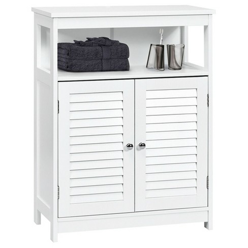 Costway Bathroom Floor Cabinet Free-standing Side Storage Organizer W/ 4  Drawers : Target