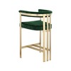 Meridian Furniture,Marcello Green Velvet Counter Stool, Set of 2 - 2 of 4
