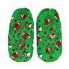 Peanuts Snoopy Holiday Print Youth Green Slipper Socks - 3 of 4