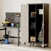 71" Storage Metal Cabinet, 4 Adjustable Feet and Lock Tall Storage Cabinet with Doors and Adjustable 4 Shelves - 2 of 4