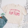 Simply Sage Market Women's Life Is Better in Flip Flops Short Sleeve Relaxed Fit Cropped Graphic Tee - 2 of 2