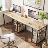 Bestier 95.2'' Two Person L Shaped Desk with Shelves - image 4 of 4