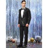 INSPIRE CHIC Men's Shawl Lapel One Button Tuxedo Wedding Shiny Sequin Blazer - image 4 of 4