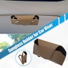 Unique Bargains Car Sunglasses Visor Holder Double Clip Magnetic Glasses Organizer Storage Brown - 2 of 4