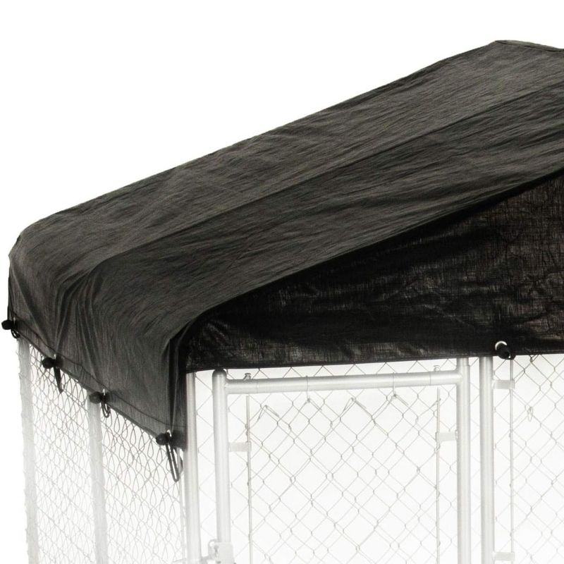 WeatherGuard CL-00303 10' x 10' Black Extra Large All Season Outdoor Waterproof Fully Enclosed Dog Run Kennel Cover, No Kennel Included, 4 of 7