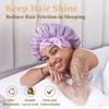 YEVYO Silk Bonnet for Sleeping Women, Satin Hair Bonnet for Sleeping for Wavy Curly Natural Hair Women Men - 2 of 4