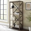 64" Sophie Industrial X Frame Bookshelf - Saracina Home - 2 of 4