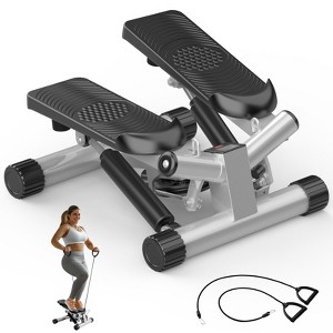 Gulches Mini Stepper with Resistance Bands, Portable Full Body Workout Stepper Machine Adjustable Foot Stepper for Fitness - 1 of 4