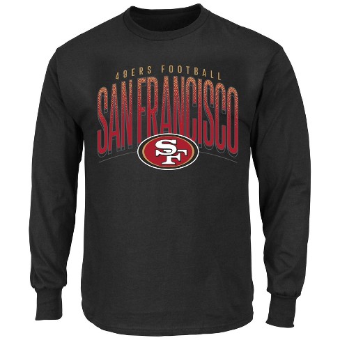 Nfl San Francisco 49ers Men's Big & Tall Long Sleeve Cotton Core T-shirt :  Target