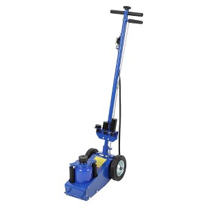 35 Ton Air Hydraulic Floor Jack, 77,000 Lbs Capacity, Low Profile 10 Inch, with 4 Adapters, 46" Adjustable Handle for Trucks - 1 of 4