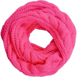 Zuppad Womens Thick Ribbed Knit Winter Infinity Circle Loop Scarf - 1 of 4
