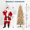 Pre-Lit Christmas Tree, Frosted Artificial Pencil Tree, Skinny Xmas Trees with LED Light & Metal Base for Indoor Outdoor Holiday Decoration - 2 of 4