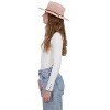 Tahari Women's Packable and Fashionable Diamond Patterned Fabric Panama Hat - Panama Hat for Women - 4 of 4