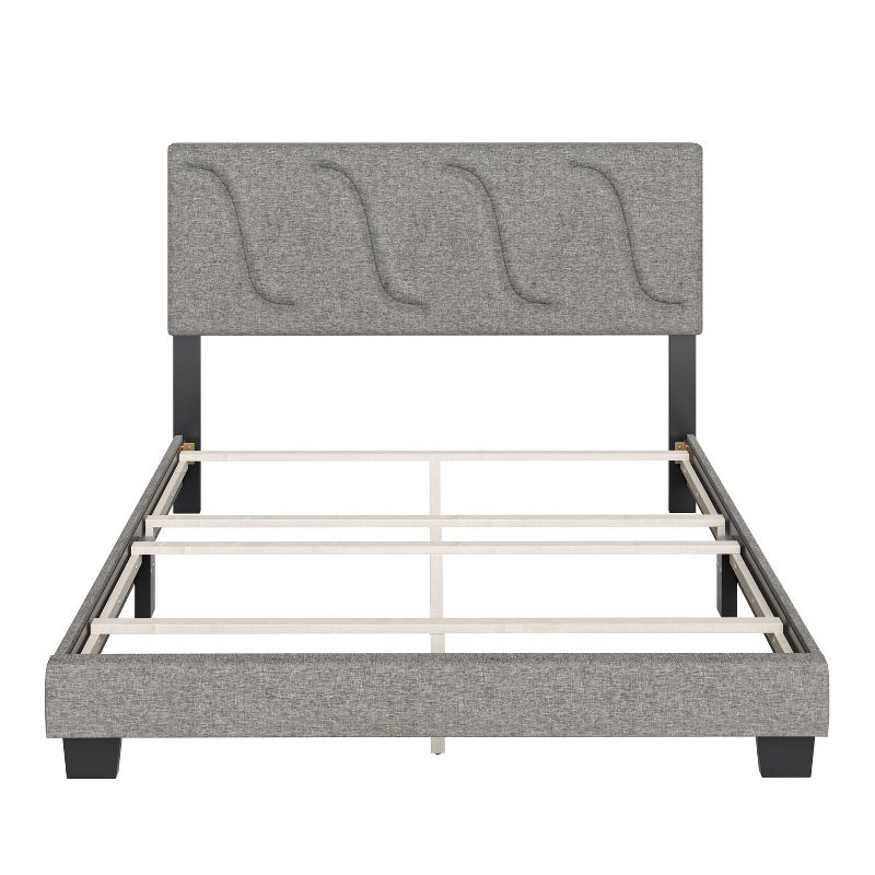 Boyd Sleep Aberdeen Linen Upholstered Platform Bed Frame & Headboard, 2 of 7