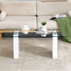 NicBex Dining Table for 4 Morden 43.3" Dining Room Table with Double Pedestal Base and Imitation Marble Top for Kitchen - 4 of 4