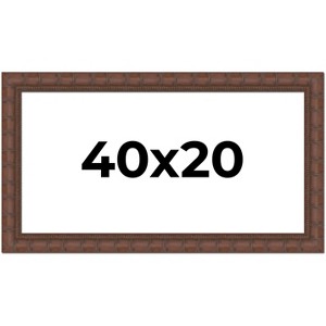 PosterPalooza | 40x20 Wide Bamboo Picture Frame, UV Acrylic, 4 Finishes - Brown, Black, Silver, and Natural - 1 of 4
