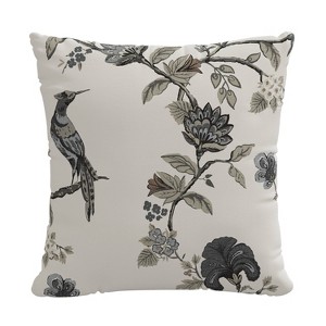 Saro Lifestyle 18"x18" Shaana Polyester Square Throw Pillow Ink : 20x20 Inch Polyester, Machine Washable Cloth Napkins - 1 of 4
