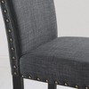 Ridstar 2 Piece Dining Chairs, Armless Chair with Nailhead Trim For Dining Room-Gray - 3 of 4