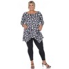 Plus Size Printed Geometric Tunic Top - White Mark - 4 of 4