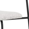 HomeRoots Gray and Black Upholstered Fabric And Metal Open Back Dining Side Chair - 4 of 4