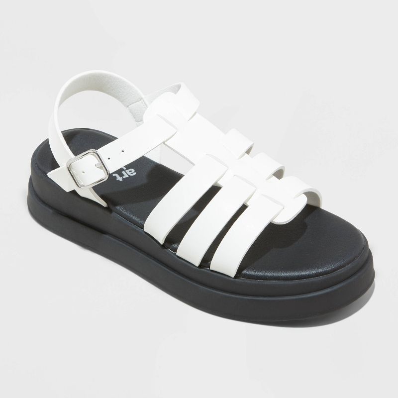 Kids' Kassia Buckle Platform Sandals - art class™ White, 1 of 13