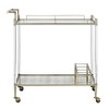Acme Furniture Cirro Bar Serving Cart Antique Mirror/Wire Brass - 3 of 4