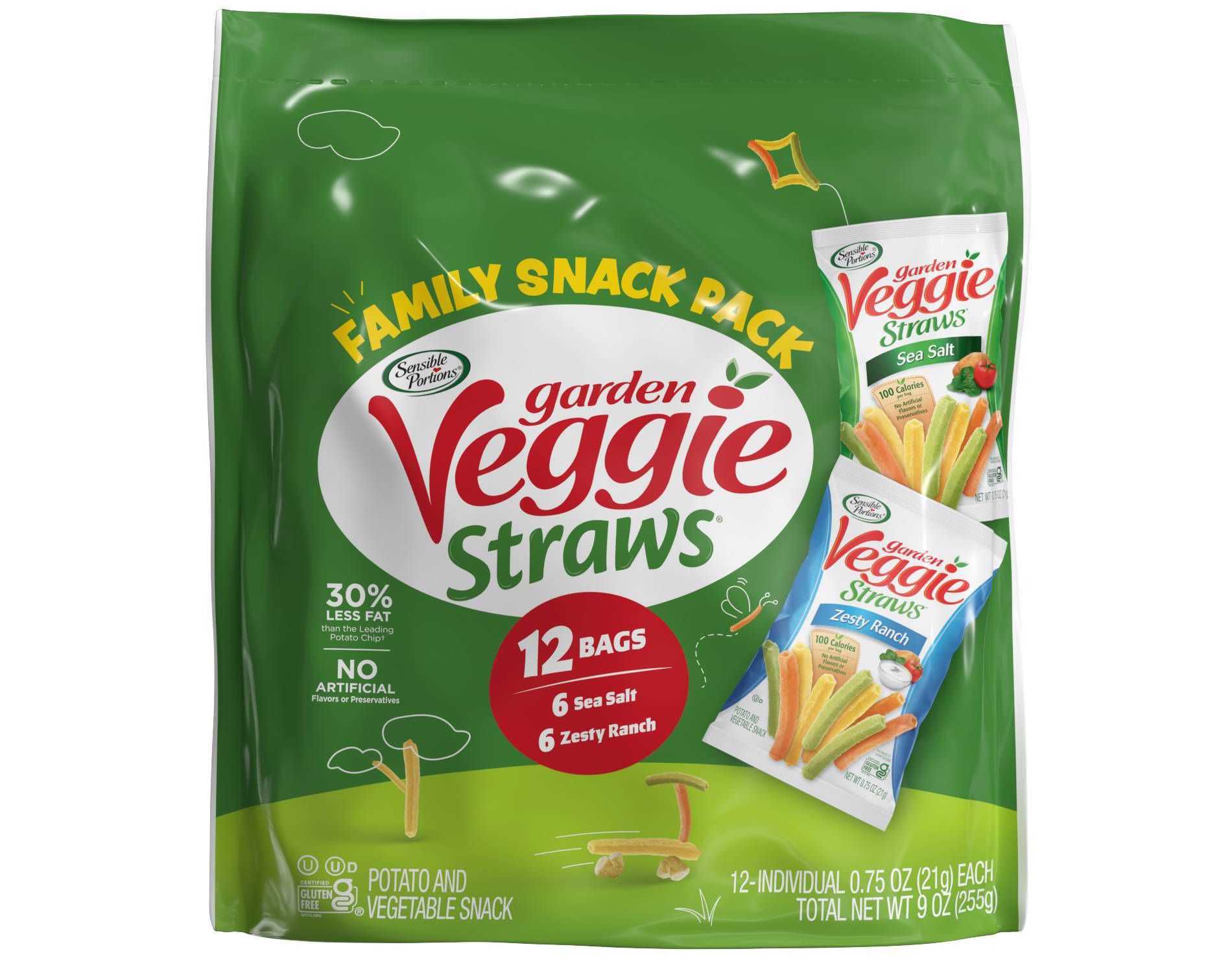 Sensible Portions Veggie Straws Variety Pack - 12ct