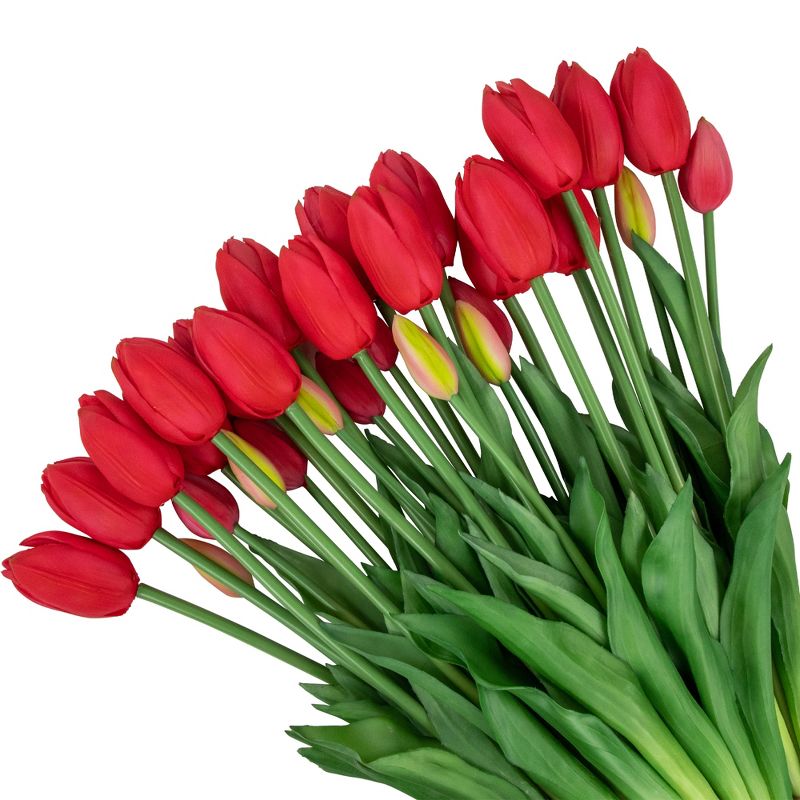 Northlight Real Touch™ Ruby Red Artificial Tulip Floral Bundles, Set of 6 - 18", 5 of 10