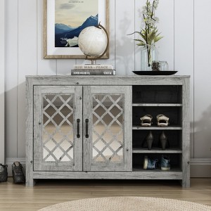 Galano Millicent 30 in. H x 44.3 in. W 2 Door Shoe Storage Cabinet With Shelves - 1 of 4