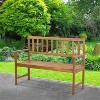 BestMassage Patio Bench Outdoor Loveseat Wooden Bench Durable Garden Bench, Nature - 2 of 4