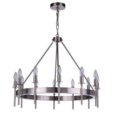 Craftmade Lighting Larrson 12 - Light Chandelier in  Brushed Polished Nickel