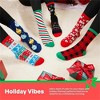 Joyfy 6 PCS Christmas Socks, Winter Warm Cotton HO Plaid Crew Socks for Women, Holiday Birthday & Xmas Party Gifts - 4 of 4