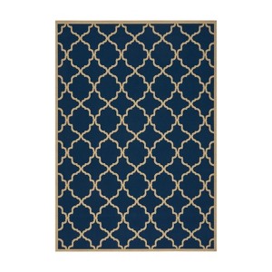 VisioGear Area Rug, 5'3"*7'6" Soft Padded Floor Tiles For Living Room Kitchen Bedroom, Navy, 90"*63"*0.16" - 1 of 4