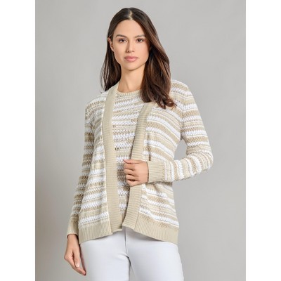 Open Front Textured Knit Cardigan