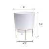 Bloem Hopson Round Resin Planter Pot with Metal Stand Indoor and Outdoor Gardening - 3 of 4
