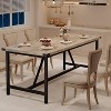 Industrial Dining Table for 6-8 People, 70.87" Long Rectangle Wood Dining Table, Heavy Duty Large Kitchen Table, Dinner Table, Easy Assembly - 3 of 4
