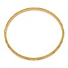 Black Bow Jewelry 5mm 14k Yellow Gold Laser Cut Hinged Bangle Bracelet, 8 Inch - 2 of 4
