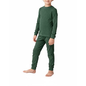 City Threads Boys USA-Made Soft & Cozy Thermal Long Johns 2-Piece Set - Warm Base Layer & Loungewear - 1 of 4