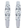 Pompeii3 1ct Three Stone Diamond White Gold Earrings 14K - 2 of 4
