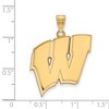 Black Bow Jewelry 14k Yellow Gold Wisconsin Badgers NCAA Extra Large Pendant - 2 of 3